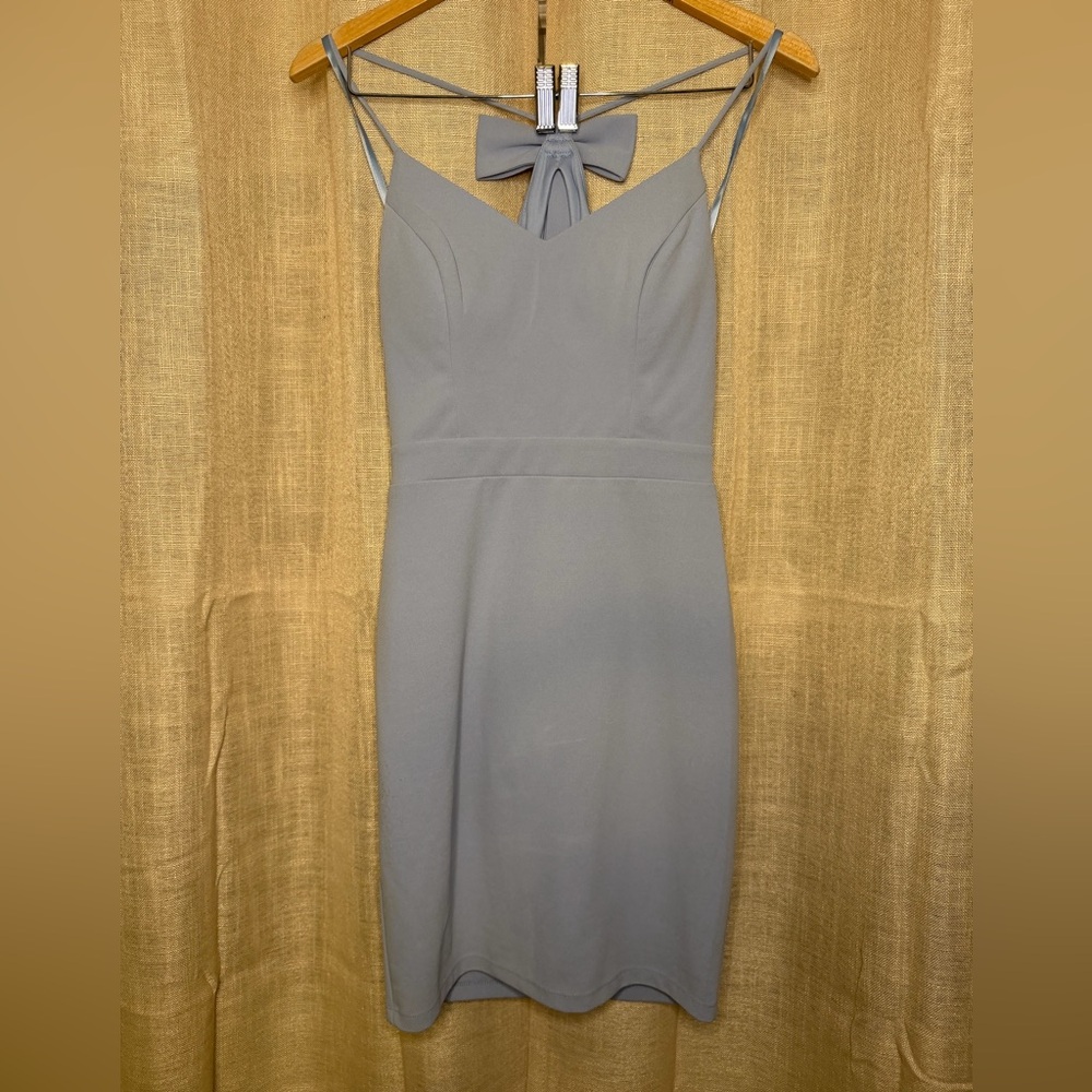 City Studio Gray Backless Dress